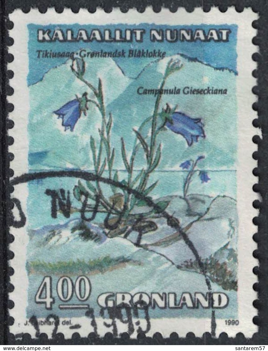 Groenland 1990 Oblitéré Used Flowers Fleurs Kalaallit Nunaat Campanula Gieseckiana SU - Oblitérés