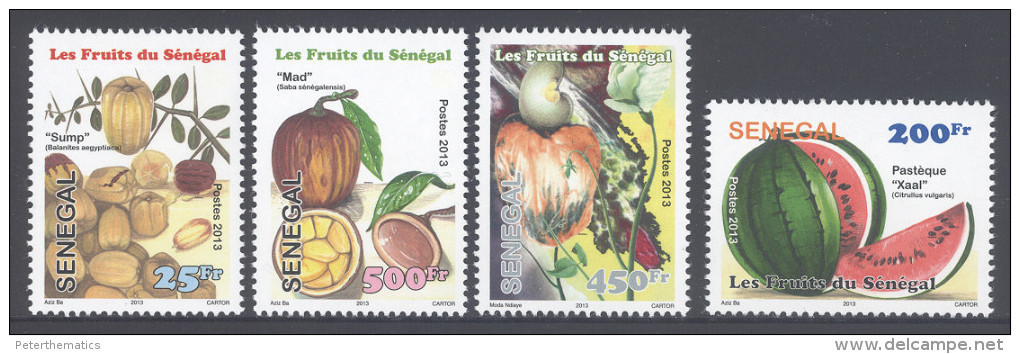 SENEGAL,2013,MNH, FRUIT, WATER MELONS, ETC, 4v - Fruits