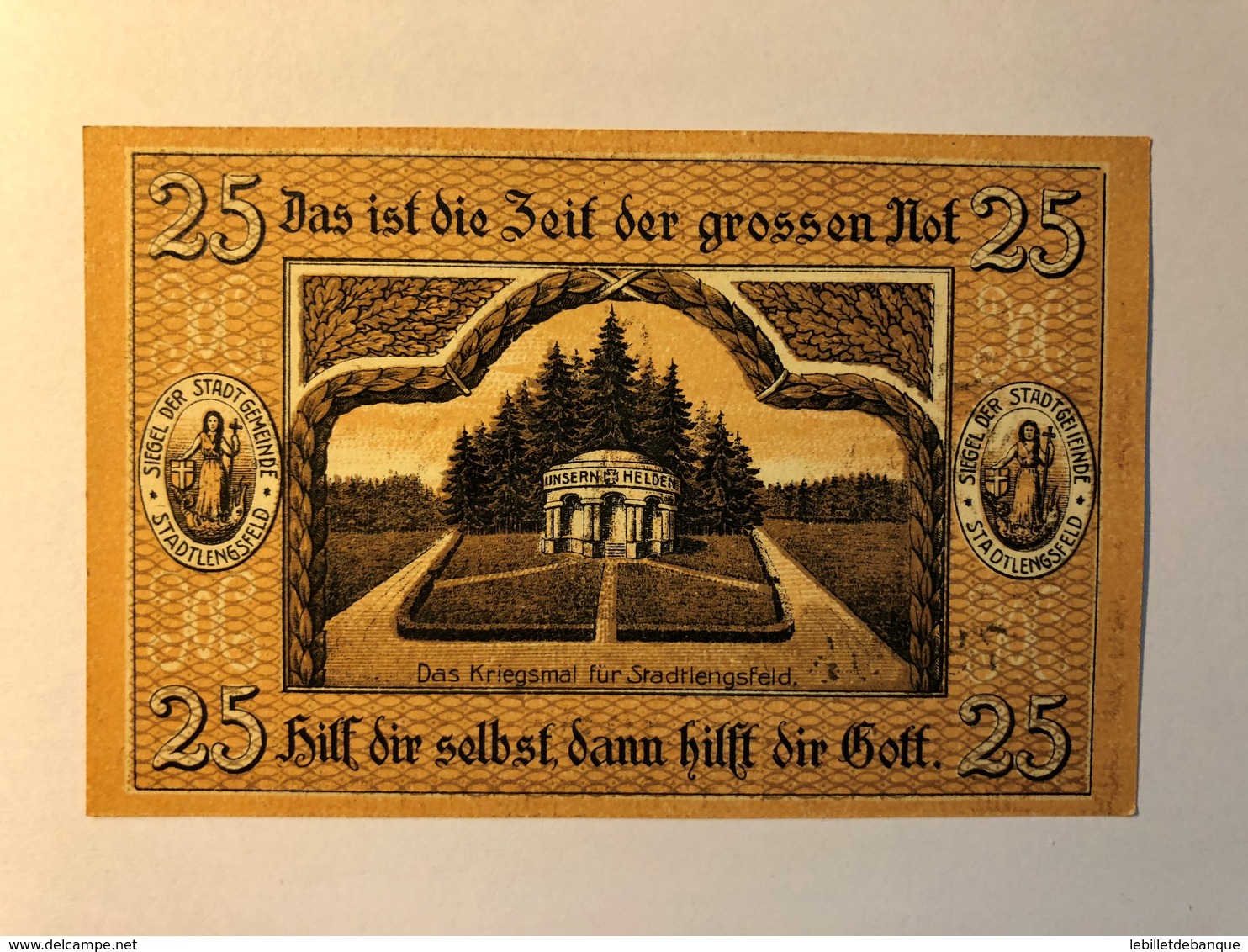 Allemagne Notgeld Lengsfeld 25 Pfennig - Collections