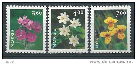 Norvège 1999 N°1256/1258 Neufs** Fleurs - Unused Stamps