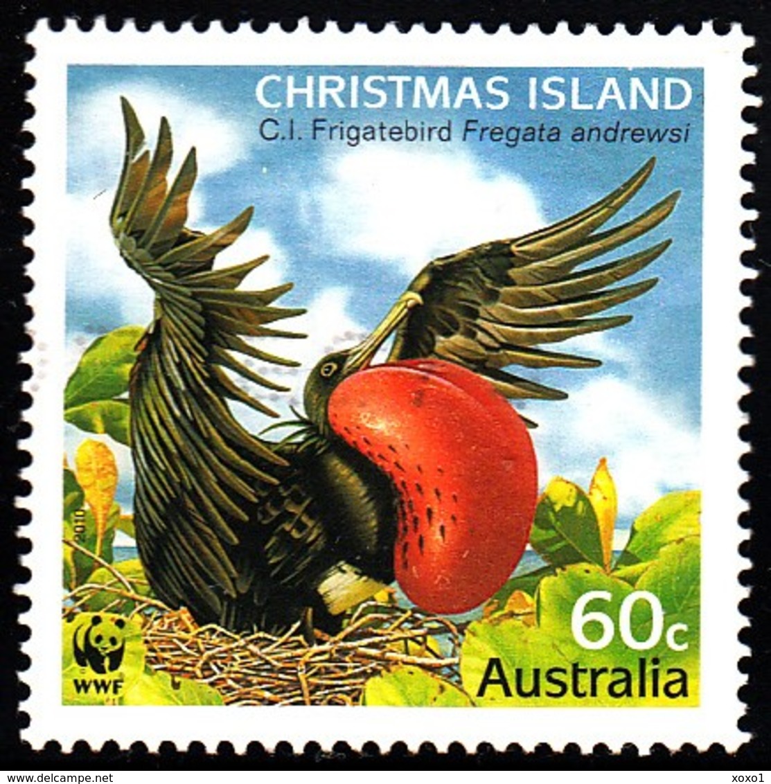 Christmas Island 2010 MiNr. 681  Weihnachtsinsel BIRDS Christmas Frigatebird WWF 1v  MNH** 1,20 € - Unused Stamps