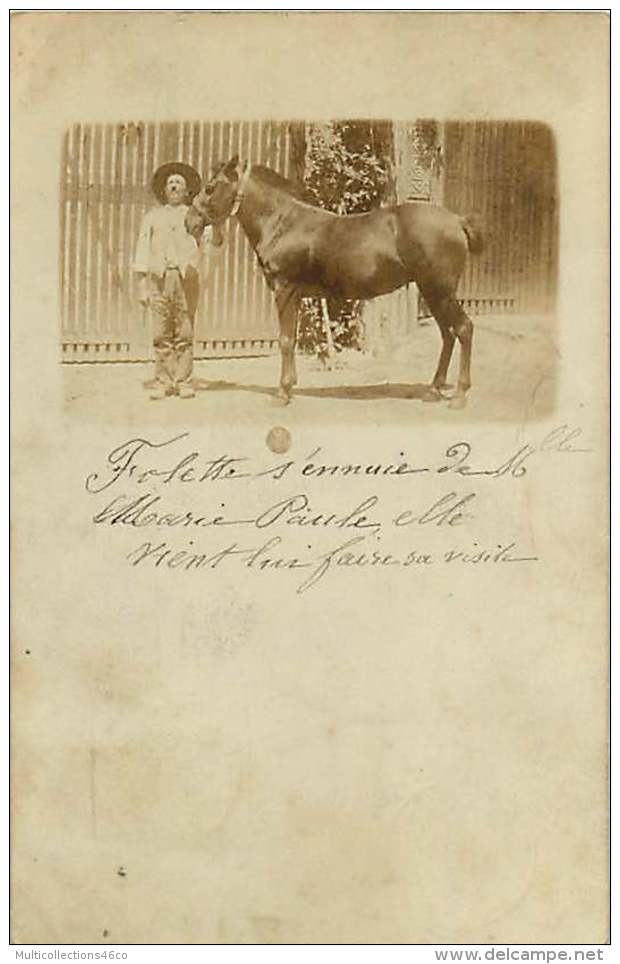 270118 - CARTE PHOTO  -  Cachet Postal 31 MONTASTRUC - Poney Cheval Hippisme Folette - Montastruc-la-Conseillère