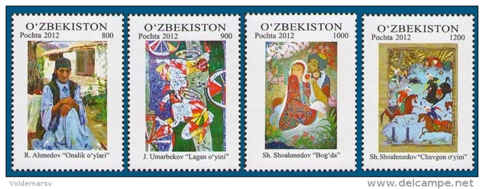 Uzbekistan 2012 Mih. 1013/16 Painting. Art Of Uzbekistan MNH ** - Uzbekistan