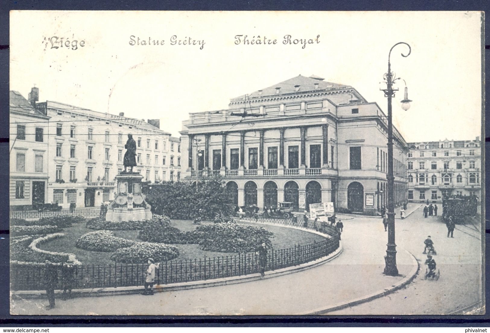 1915 , ALEMANIA , TARJETA POSTAL CIRCULADA ENTRE LÜTTICH Y TAUBENHEIM , MAT. " HAUPTBAHNHOF " - Cartas & Documentos