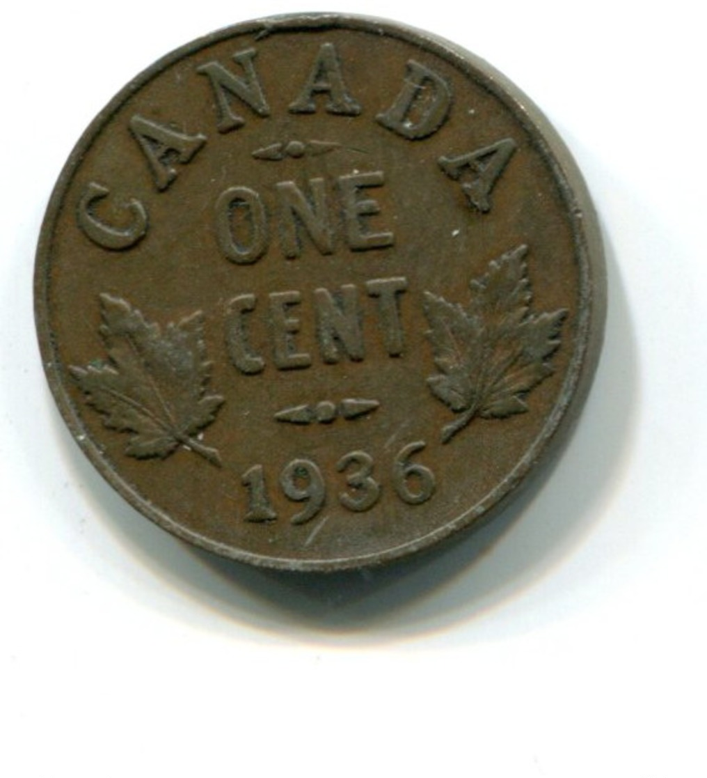 1936 Canada One Cent  Coin - Canada