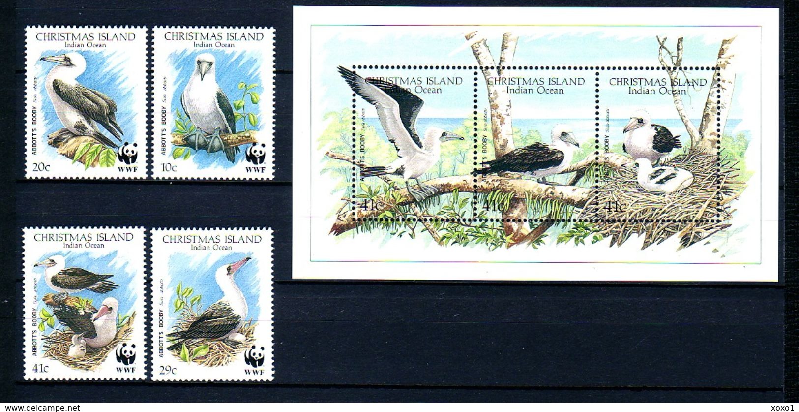 Christmas Weihnachtsinsel 1990 Birds Vögel WWF 4v+1bl MNH** - Unused Stamps