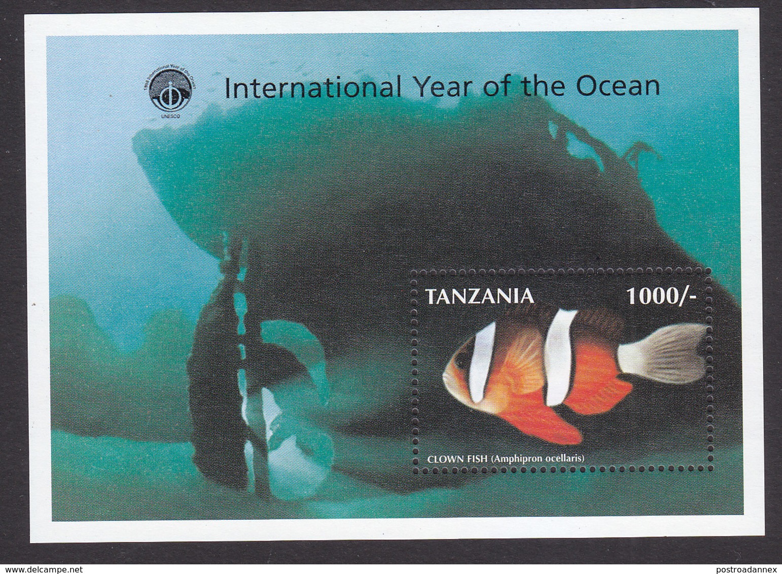 Tanzania, Scott #1700, Mint Never Hinged, International Year Of The Ocean, Issued 1998 - Tanzanie (1964-...)