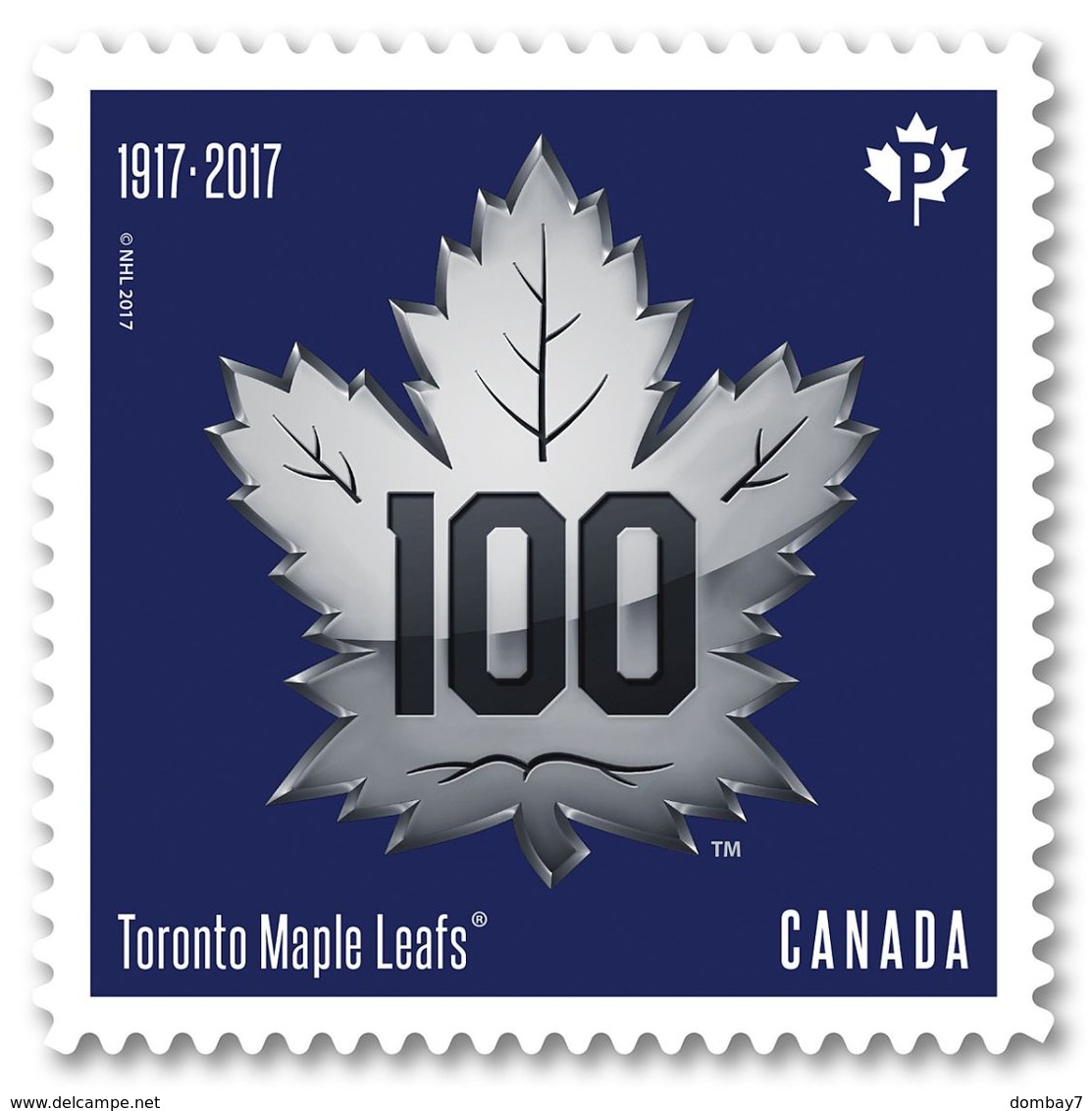 DIE CUT Coil Stamp MAPLE LEAFS HOCKEY Team 100th Anniversary MNH Canada 2017 - Hockey (Ice)