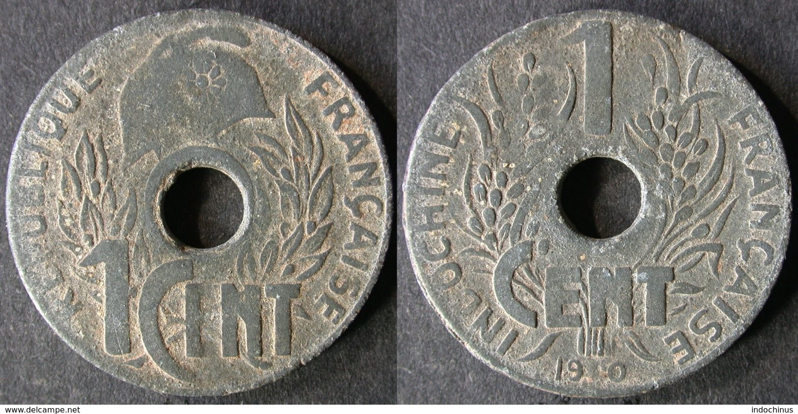 INDOCHINE  FRANCAISE  1 Cent LOTUS 1940   INDOCHINA   Port Offert - Autres & Non Classés