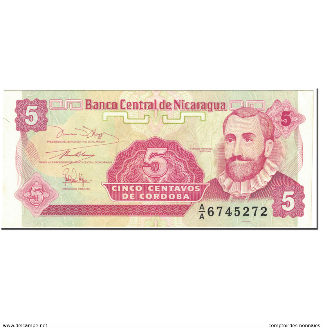 Billet, Nicaragua, 5 Centavos, 1991, Undated (1991), KM:168a, SPL+ - Nicaragua
