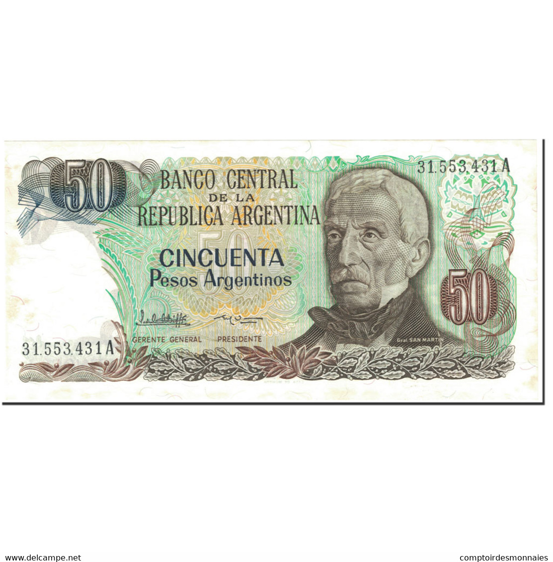 Billet, Argentine, 50 Pesos Argentinos, 1985, Undated (1985), KM:314a, SPL - Argentine