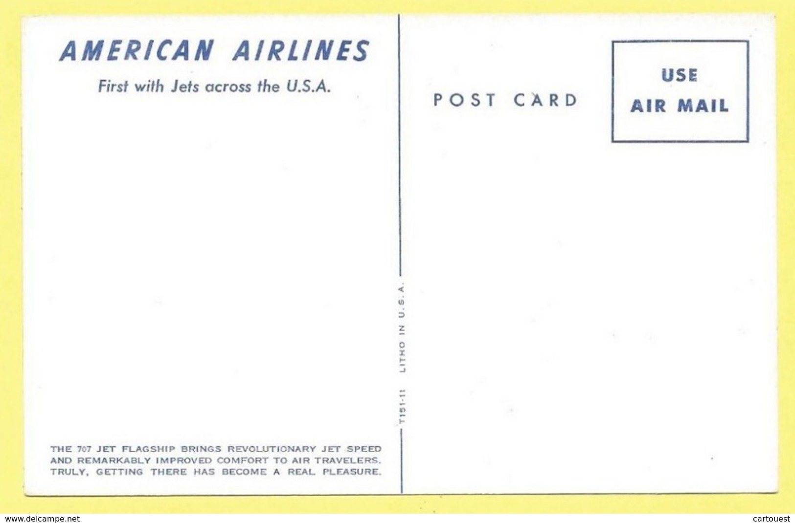 CPA AVION DC7  AMERICAN AIRLINE AMERICAN AIRLINES  Pub Compagnie - 1946-....: Era Moderna