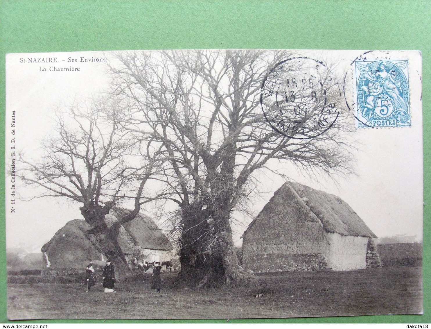 44 ,saint Nazaire ,environs ,la Chaumière En 1904   . Circulée Timbrée.... - Saint Nazaire