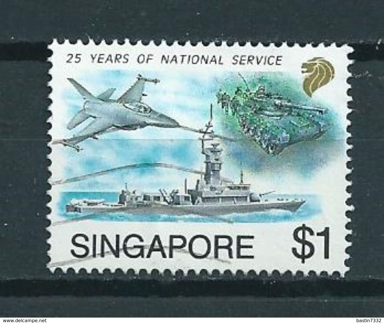 1992 Singapore $1 Northrop Used/gebruikt/oblitere - Singapore (1959-...)