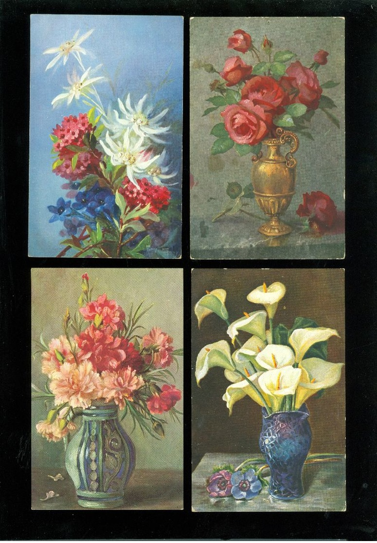 Beau Lot De 60 Cartes Postales De Fantaisie Fleurs Fleur  Mooi Lot 60 Postkaarten Van Fantasie Bloemen Bloem -  60 Scans - 5 - 99 Cartes