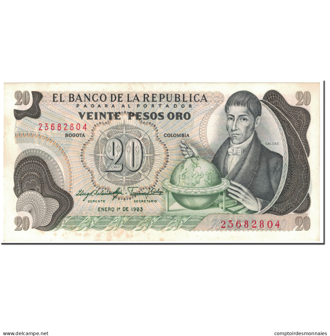 Billet, Colombie, 20 Pesos Oro, 1983, Undated (1983), KM:409d, SPL - Colombie