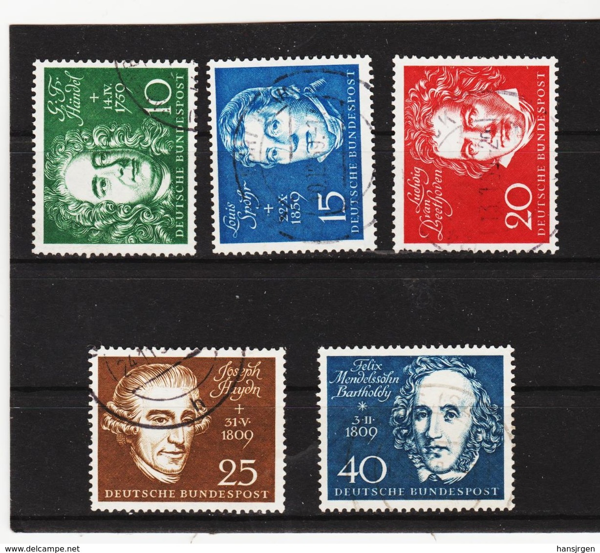 XAX584 DEUTSCHLAND BRD 1959  Michl  315/19 Used / Gestempelt 10 % KATALOG SIEHE ABBILDUNG - Gebraucht