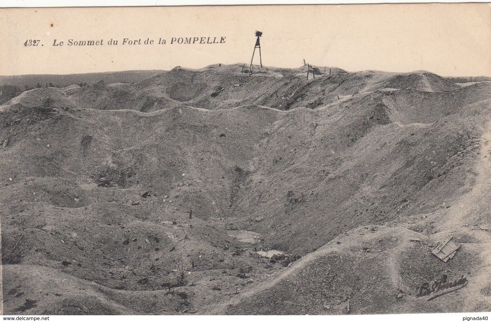 Cp , 51 , REIMS , Environs , Le Sommet Du Fort De La POMPELLE - Reims