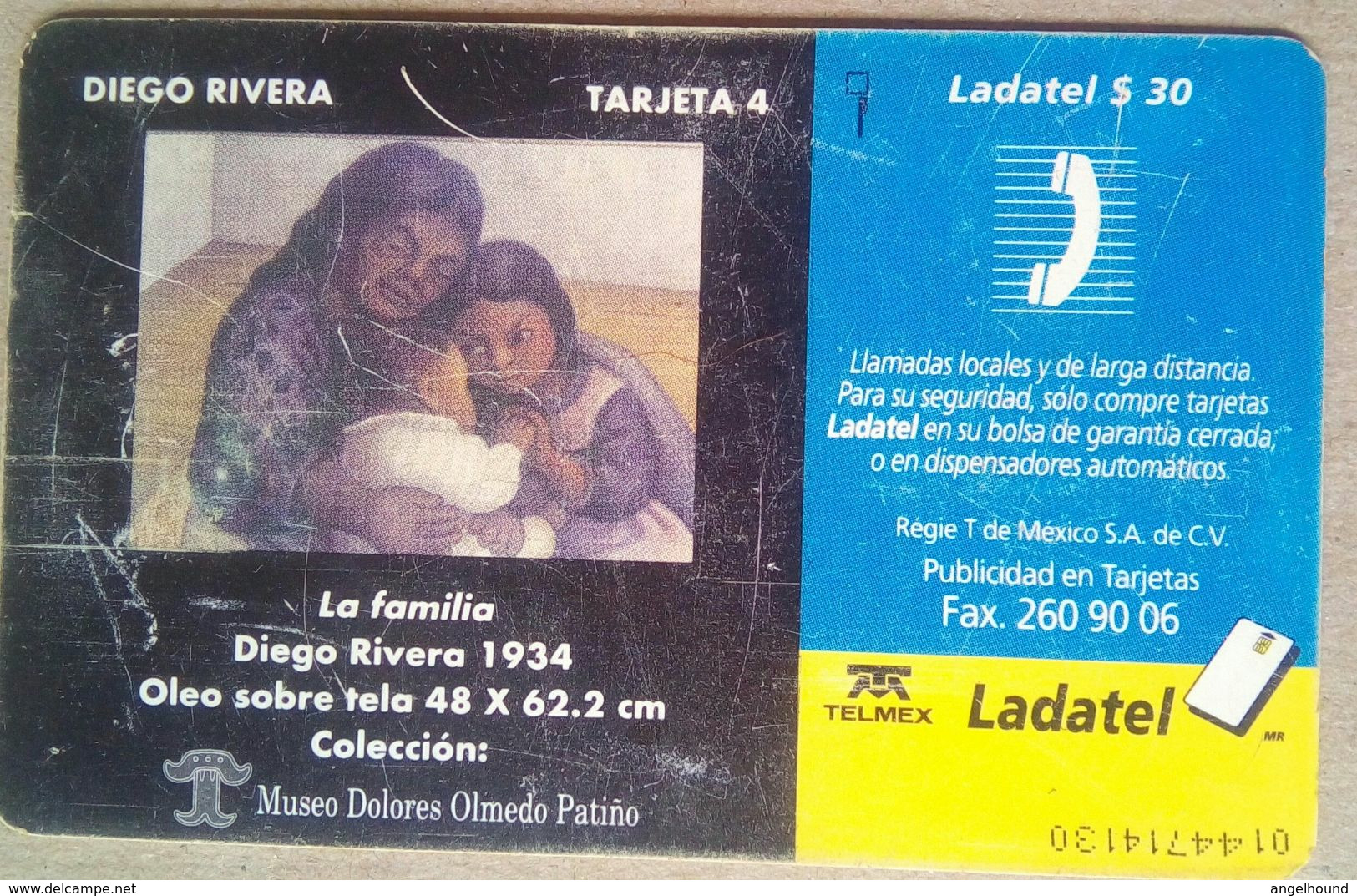 Ladatel $30 La Familia By Diego Rivera Tarjeta 4 - Mexico