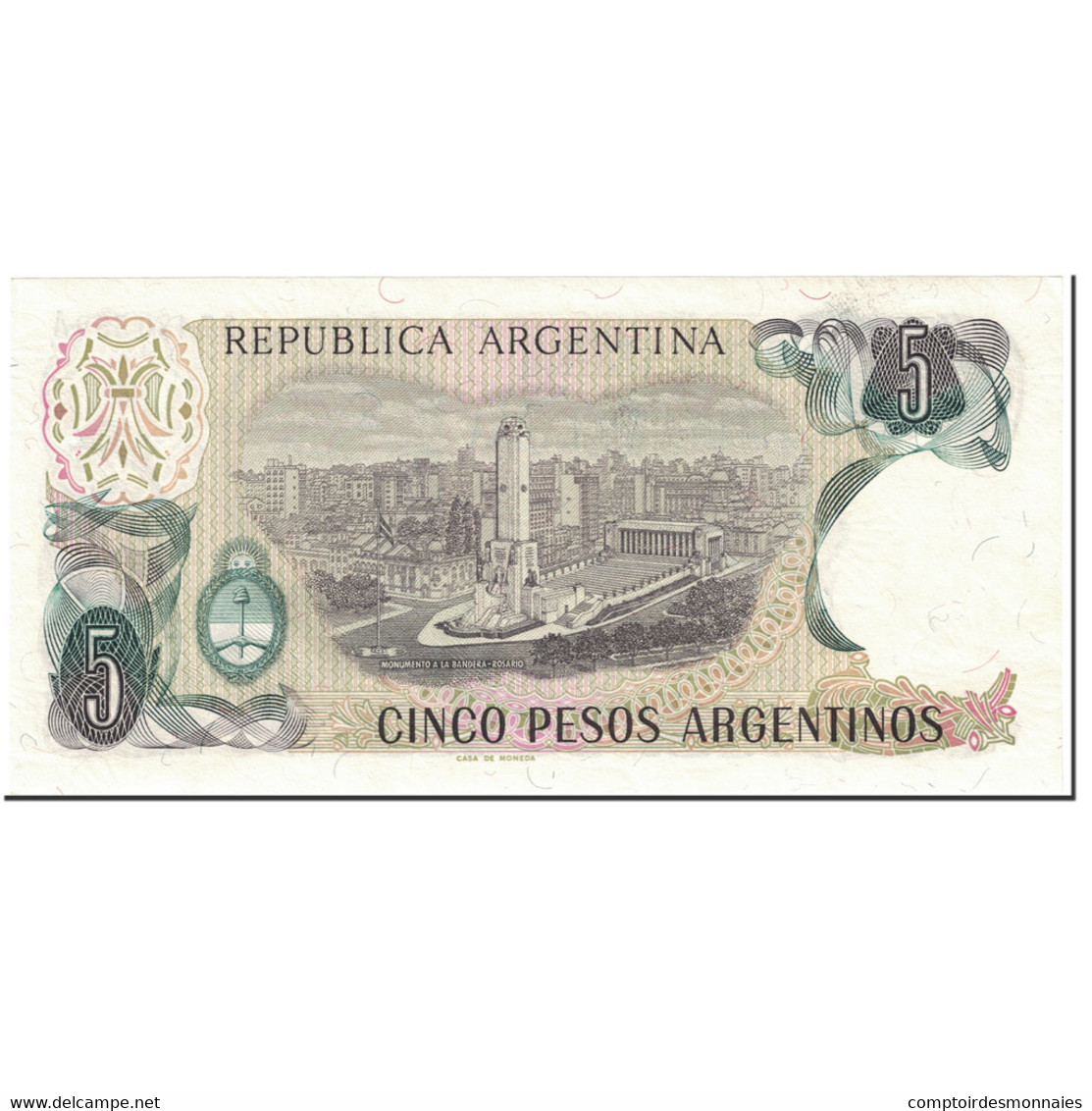 Billet, Argentine, 5 Pesos Argentinos, 1984, Undated (1984), KM:312a, NEUF - Argentine