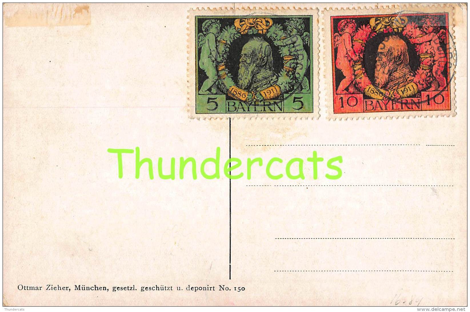 CPA  LANGAGE DES TIMBRES BRIEFMARKEN ALLEMAGNE DEUTSCHLAND BAYERN OTTMAR ZIEHER - Timbres (représentations)