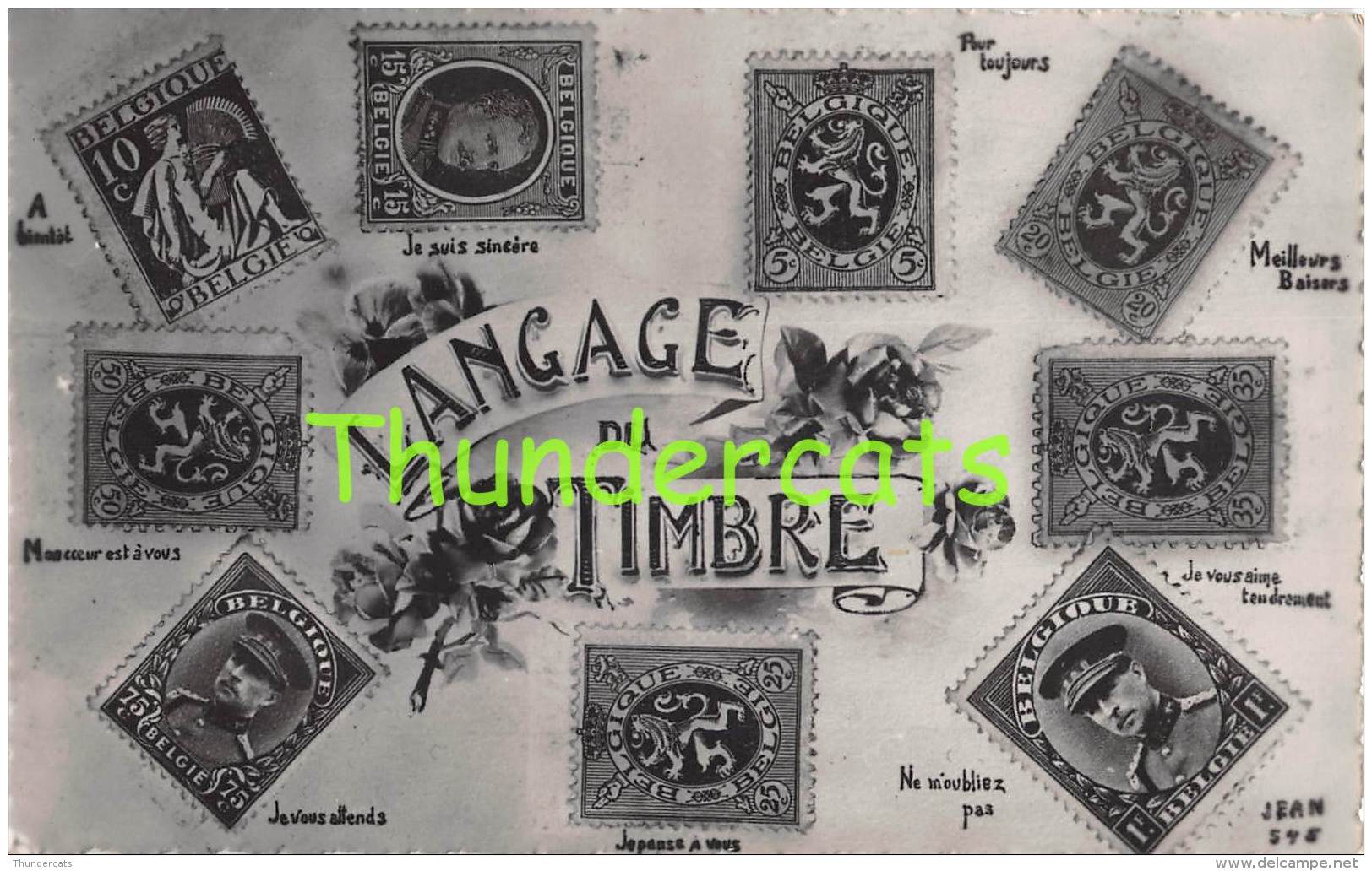 CPA  LANGAGE DES TIMBRES BRIEFMARKEN STAMPS POSTZEGELS SOUVENIR BELGIQUE BELGE - Timbres (représentations)