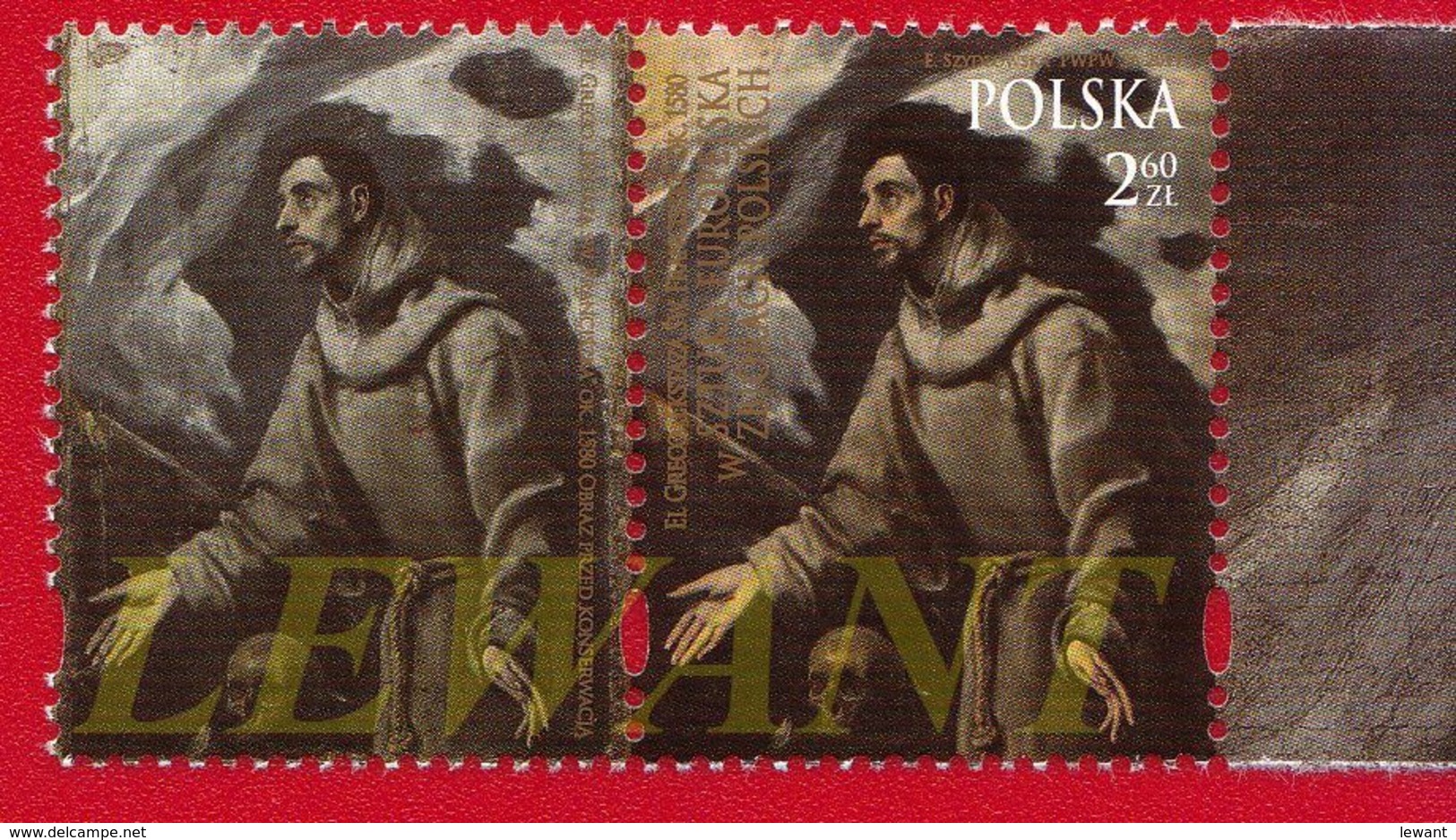 2017.09.02. European Art In The Polish Collection - El Greco "St. Francis" - Label + 1v - MNH - Nuevos