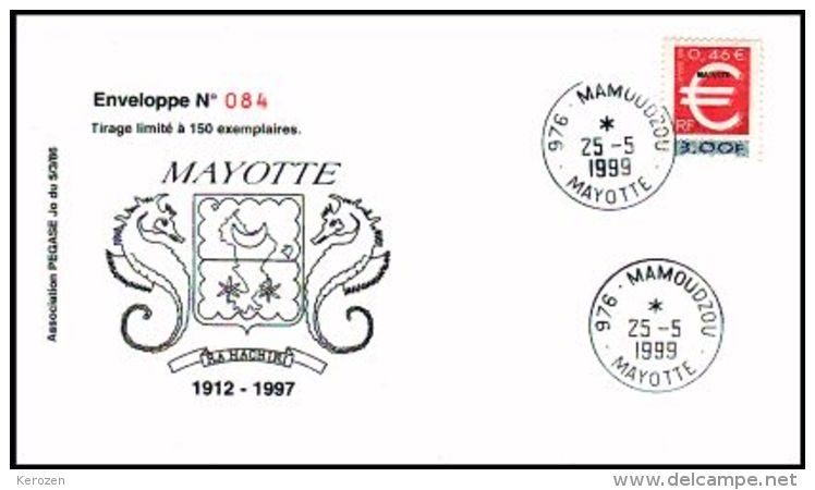 (0199) Mayotte FDC Zone Euro 25/05/99 - Autres & Non Classés