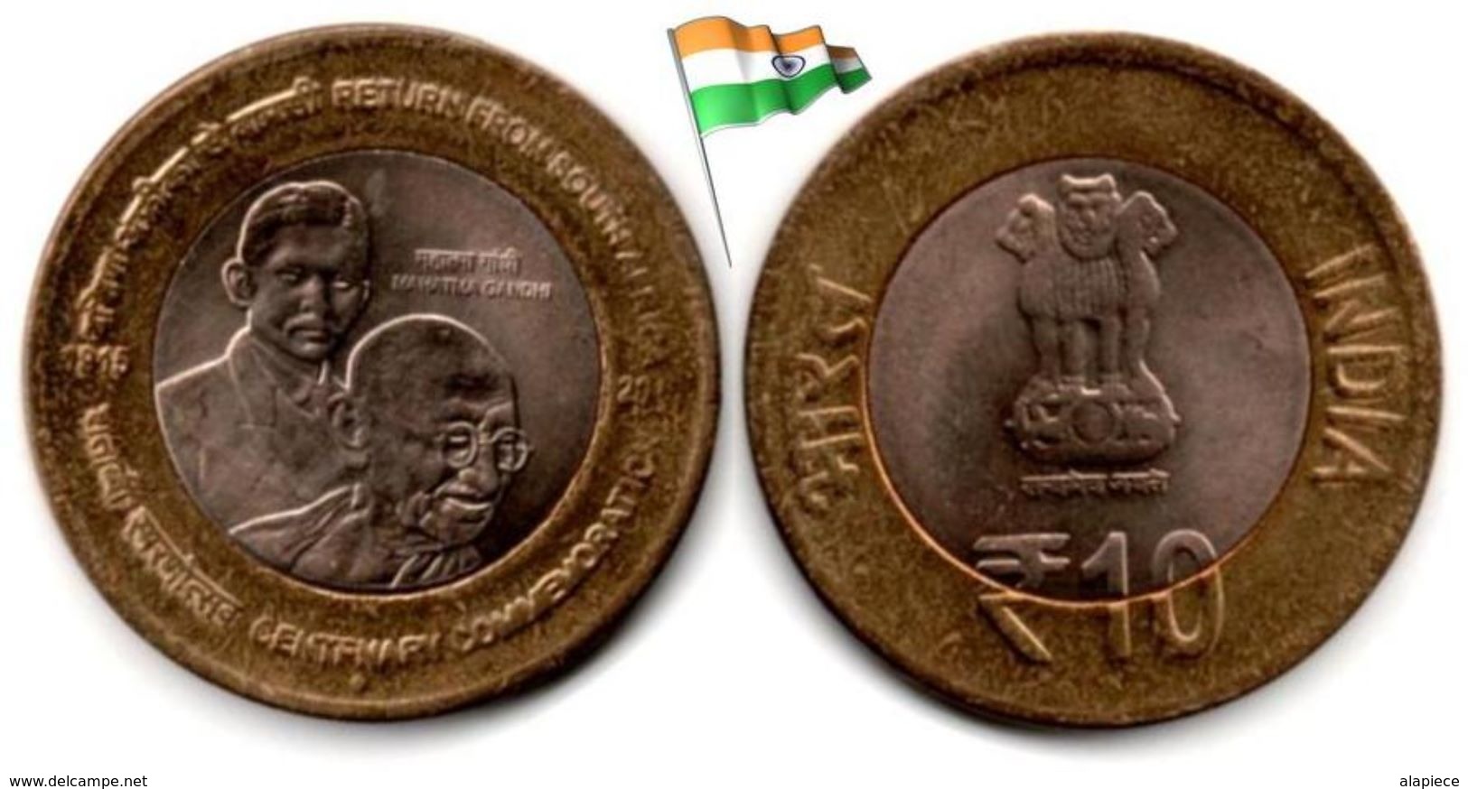 Inde - 10 Rupees 2015 (Gandhi Return From South Africa) - Inde