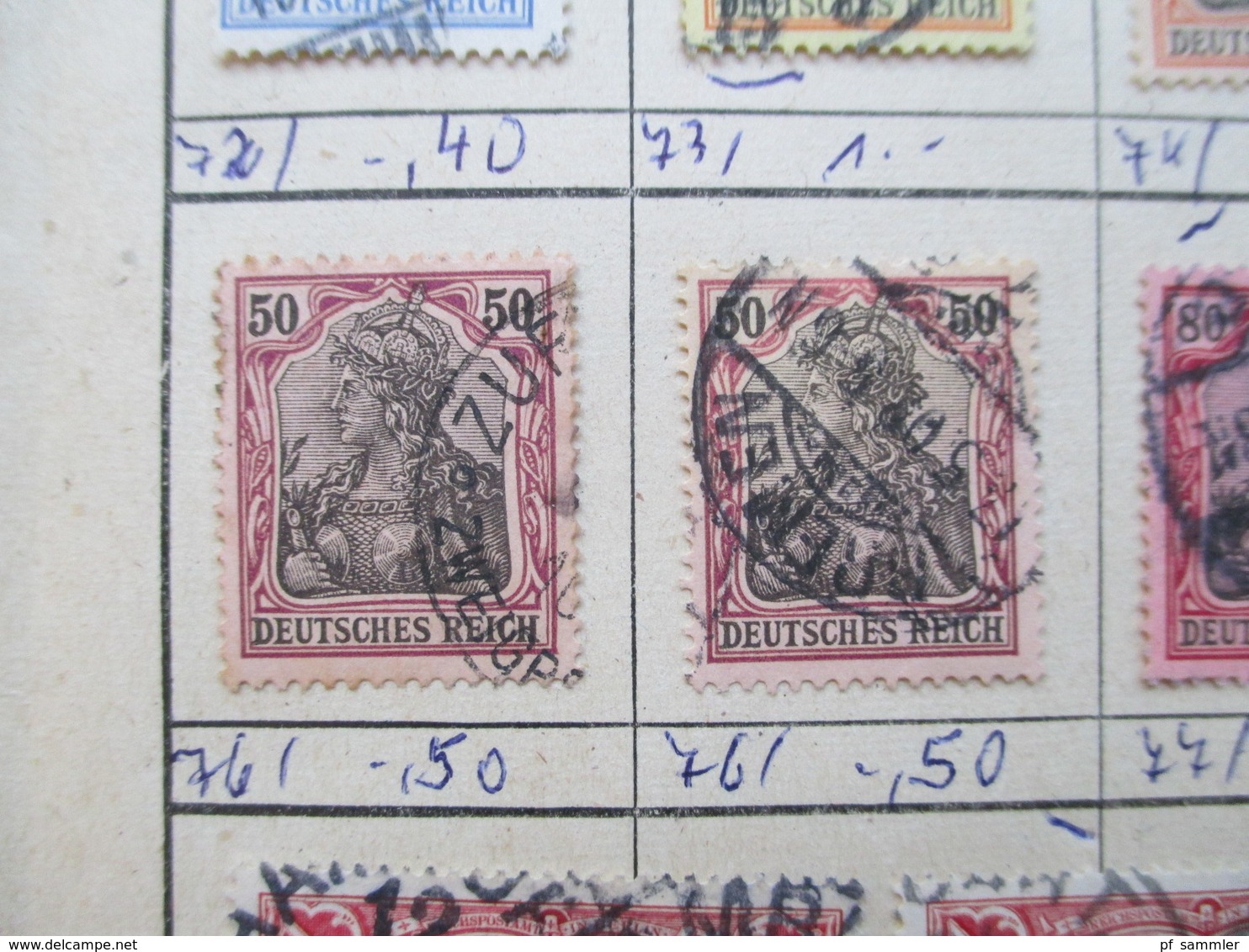 DR altes Auswahlheft ab Reichsadler ca. 1880 - 1920. o/*/** Tolle Stücke! Fundgrube!! z.B. Nr. 89y o mit 110€ kW