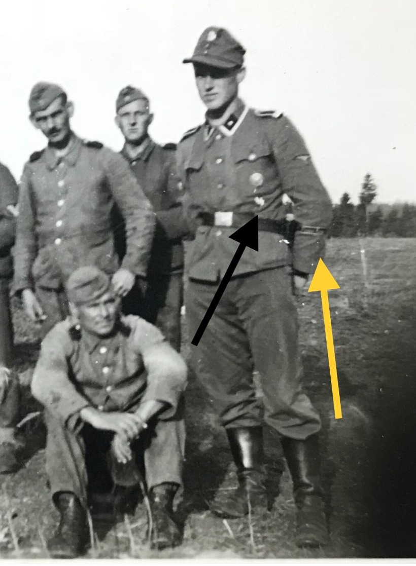 Foto Privat Waffen SS WSS Totenkopf Prinz Eugen Ärmelband Polizei Division 2.WK - 1939-45