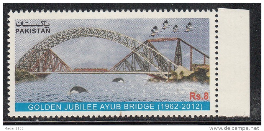 PAKISTAN, 2012,  Golden Jubilee, Ayub Bridge, Birds,, , MNH (**) - Pakistan