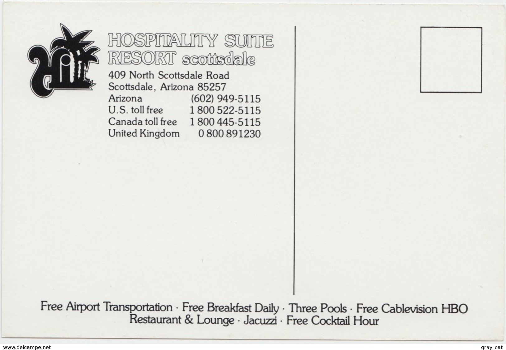 Hospitality Suite Resort, Scottsdale, Arizona, Unused Postcard [20880] - Scottsdale