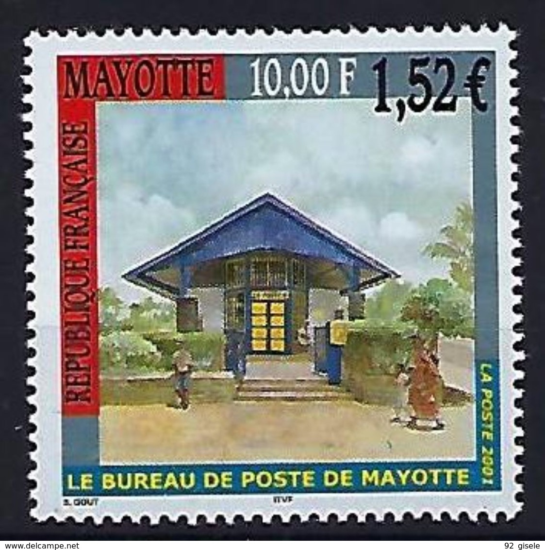 Mayotte YT 109 " Bureau De Poste " 2001 Neuf** - Neufs