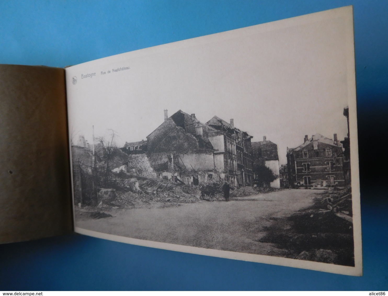 Bastogne 1945  Ruines 10 Cartes postales en Carnet