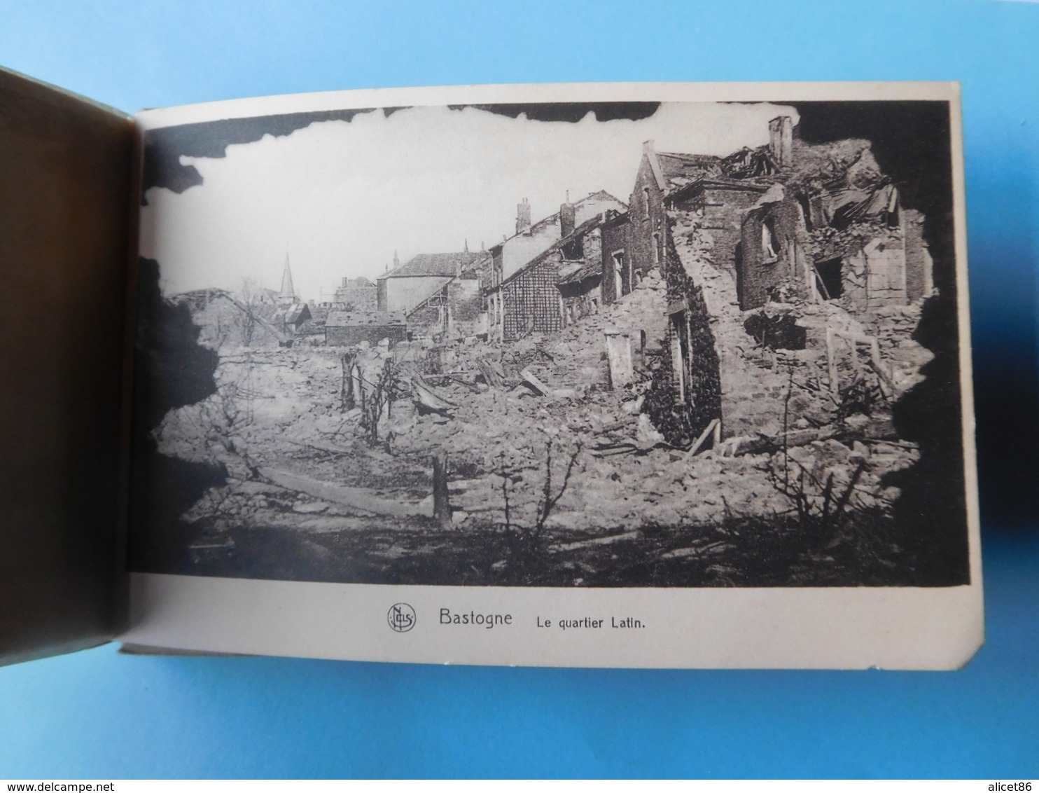 Bastogne 1945  Ruines 10 Cartes postales en Carnet