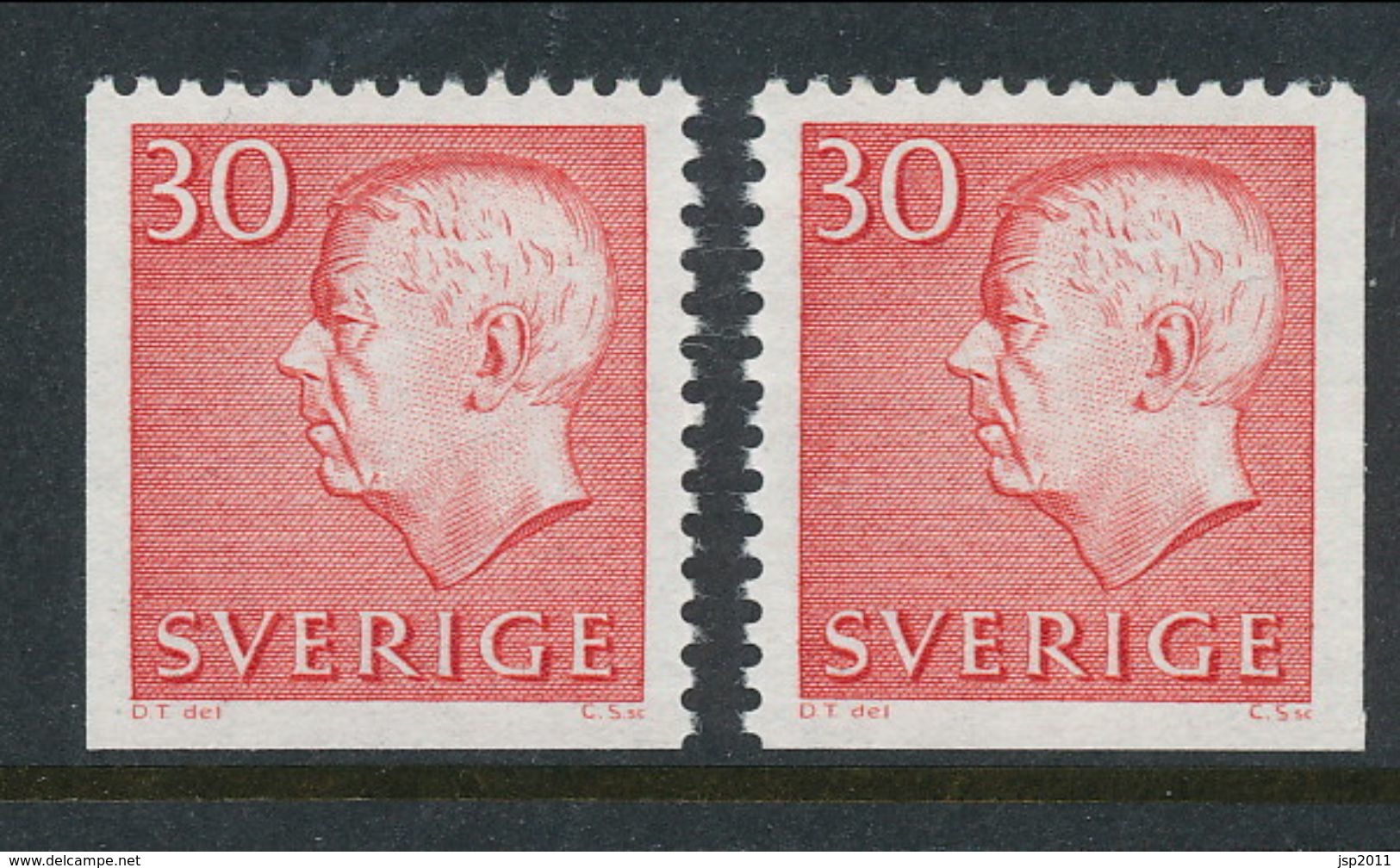 Sweden 1966 Facit # 423 D3 + D4,  Gustaf VI Adolf, Type III, MLN(*) - Ungebraucht