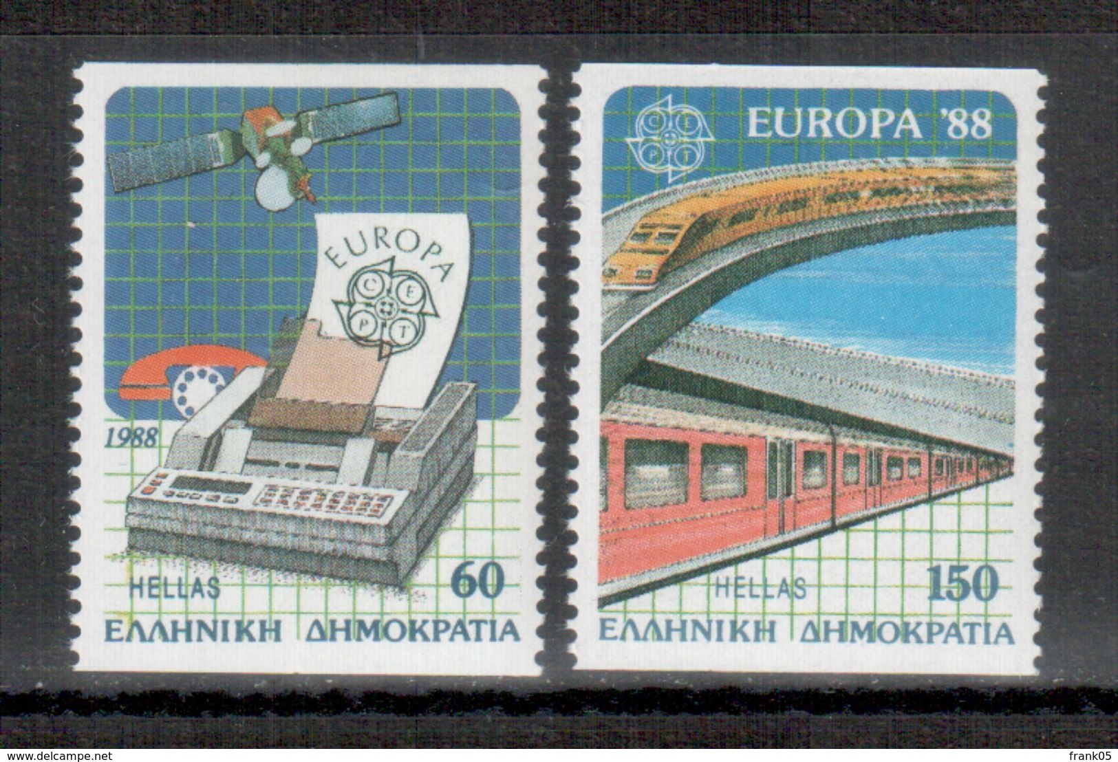Griechenland / Greece / Grèce Satz/set With Number On Back 1988 C EUROPA ** - 1988