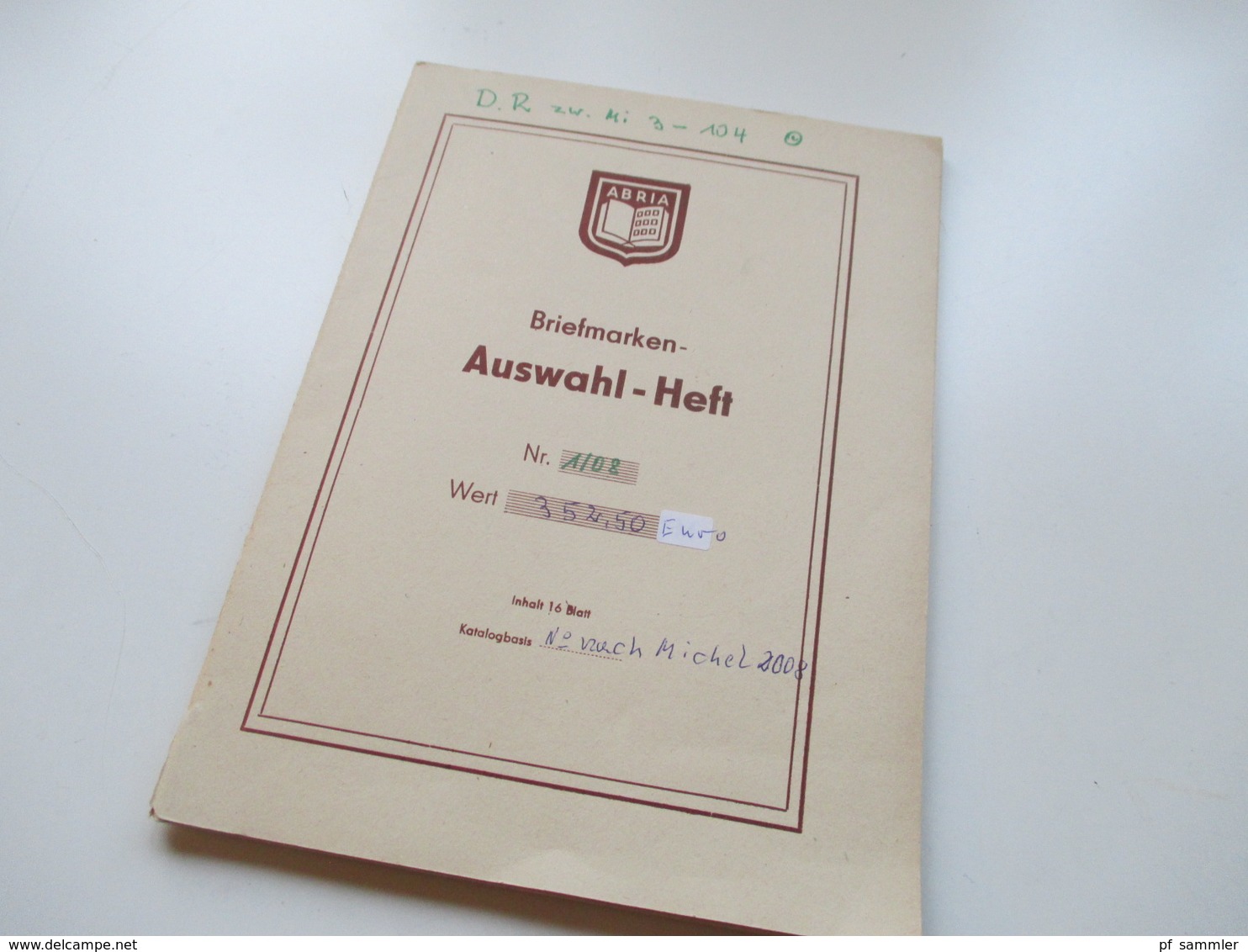 DR Altes Auswahlheft Ab Reichsadler Ca. 1875 - 1918. Gestempelt! Farben / Zwischenstege / Schöne Stempel! Senkr. Paare - Collections (with Albums)