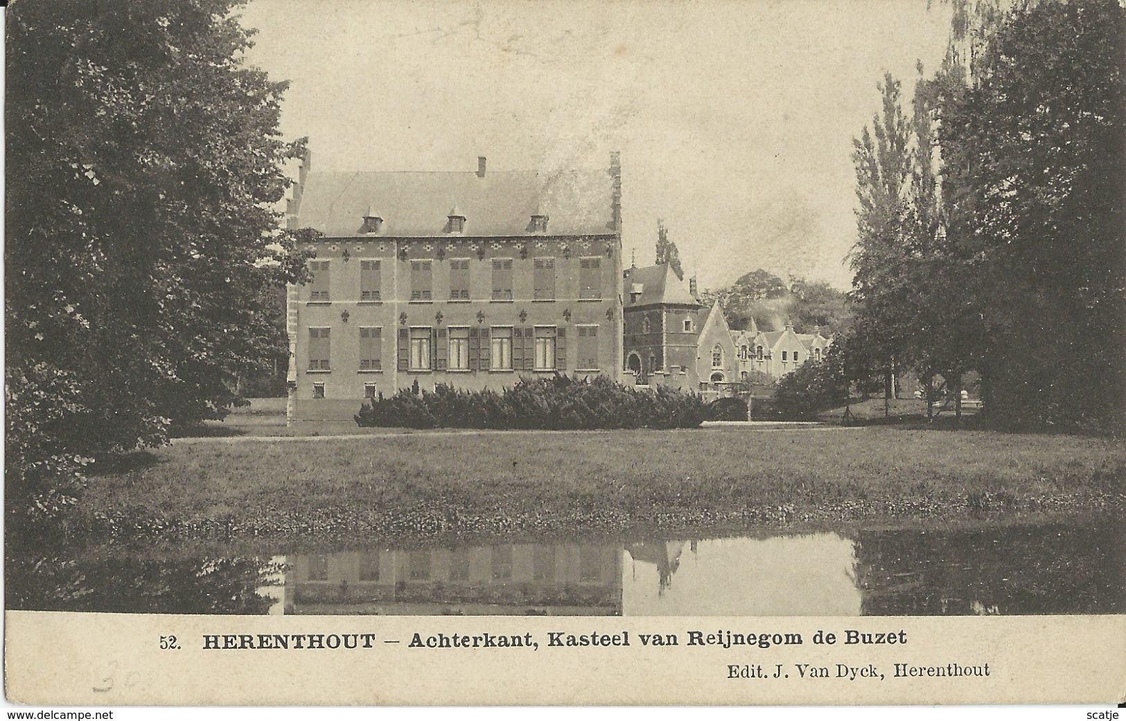Herenthout    -   Achterkant,  Kasteel Van Reijnegom De Buzet   -   1906 - Herenthout