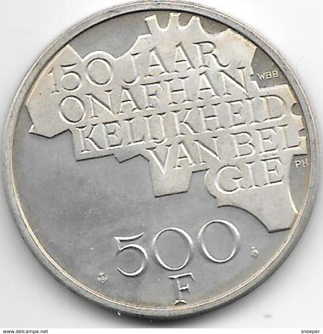 Belguim 500 Francs 1980 Dutch Silver   Edition  Km 162a - 500 Frank