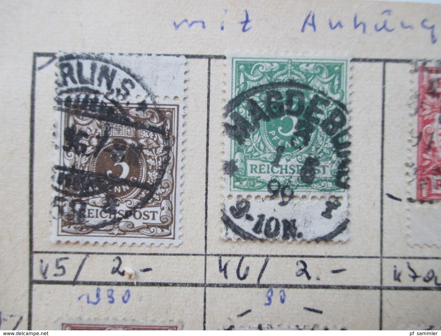 DR altes Auswahlheft ab Krone / Adler - 1915 gestempelt. Farben / saubere Stempel / senkr. Paare / 89 / 91 Iy usw...