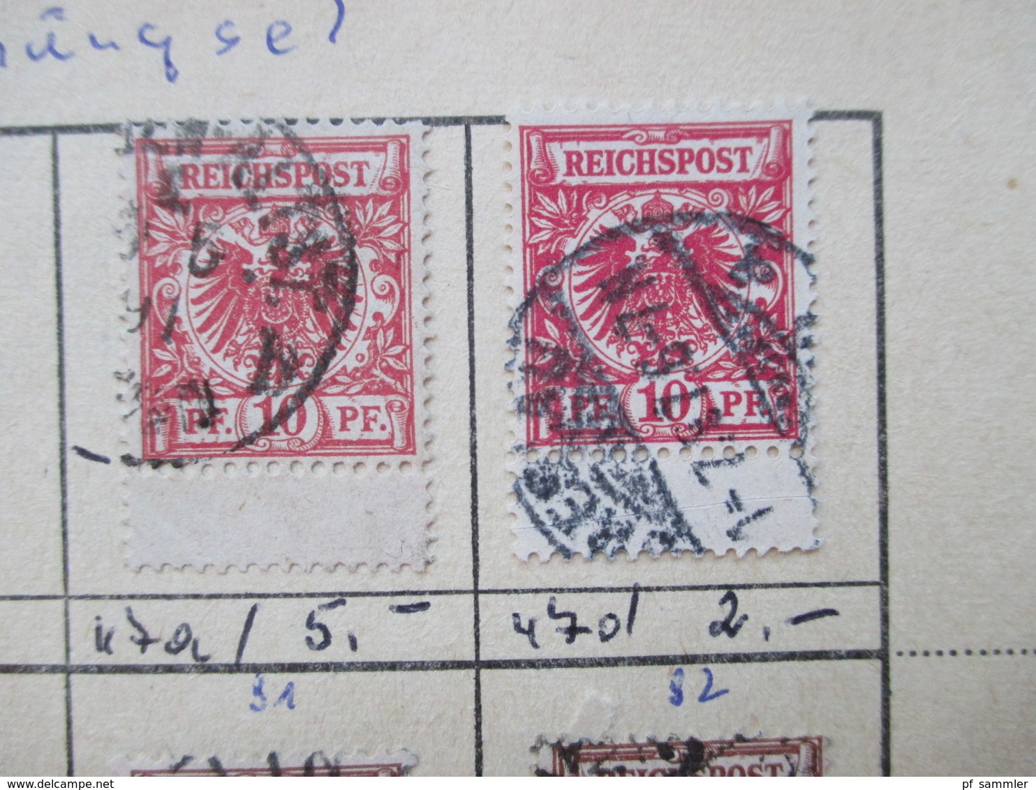 DR altes Auswahlheft ab Krone / Adler - 1915 gestempelt. Farben / saubere Stempel / senkr. Paare / 89 / 91 Iy usw...