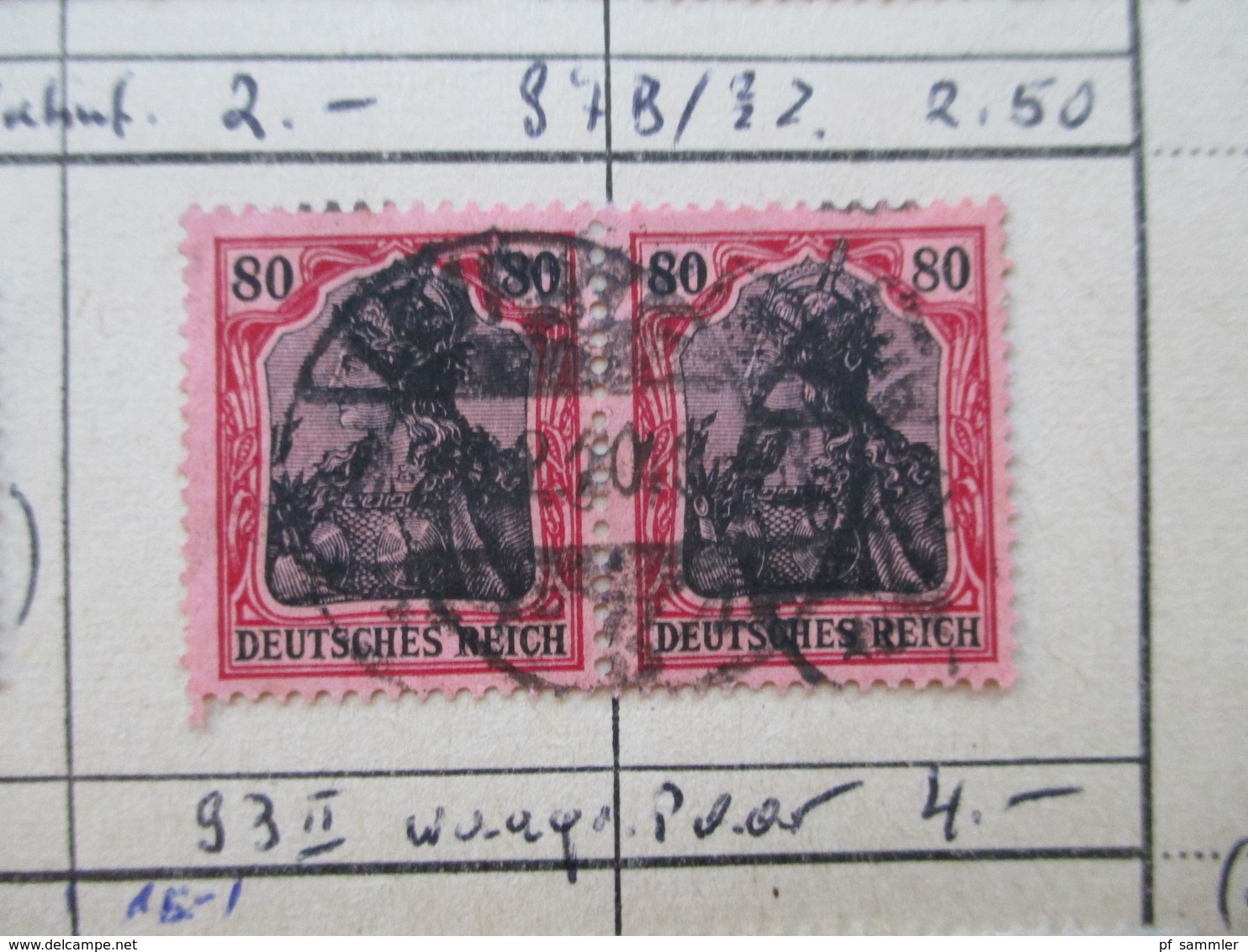 DR altes Auswahlheft ab Krone / Adler - 1915 gestempelt. Farben / saubere Stempel / senkr. Paare / 89 / 91 Iy usw...