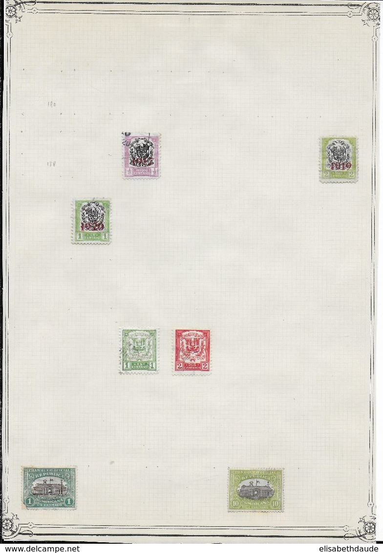 DOMINICAINE - COLLECTION */OB Sur FEUILLES D'ALBUM ANCIEN - 3 SCANS - - Dominican Republic