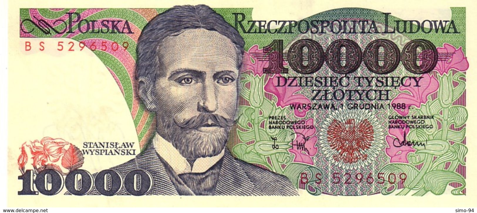 Poland P.151b 10000 Zlotych 1988 Unc - Poland