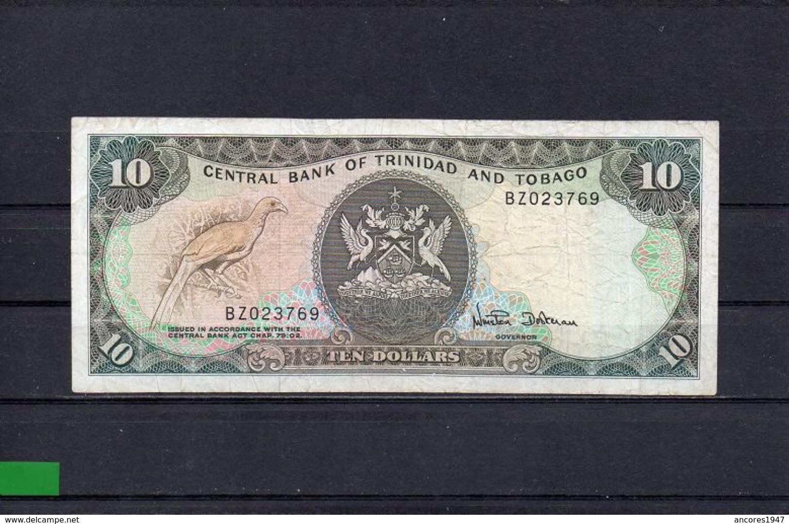 TRINIDAD Y TOBAGO 1985, 10 DOLLARS, P-37d, CIRCULADO, 2 ESCANER - Trinidad En Tobago