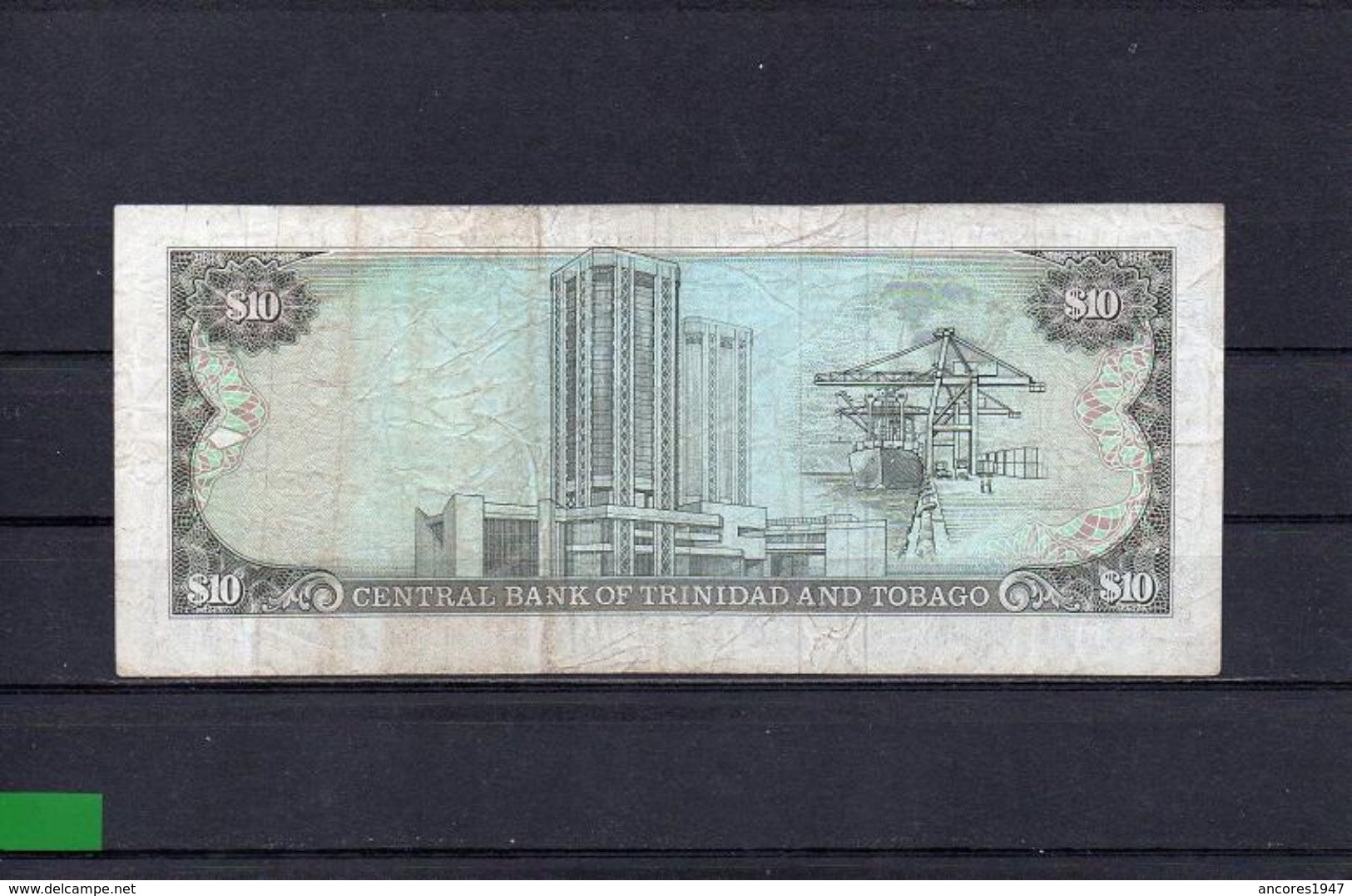 TRINIDAD Y TOBAGO 1985, 10 DOLLARS, P-37d, CIRCULADO, 2 ESCANER - Trinidad Y Tobago