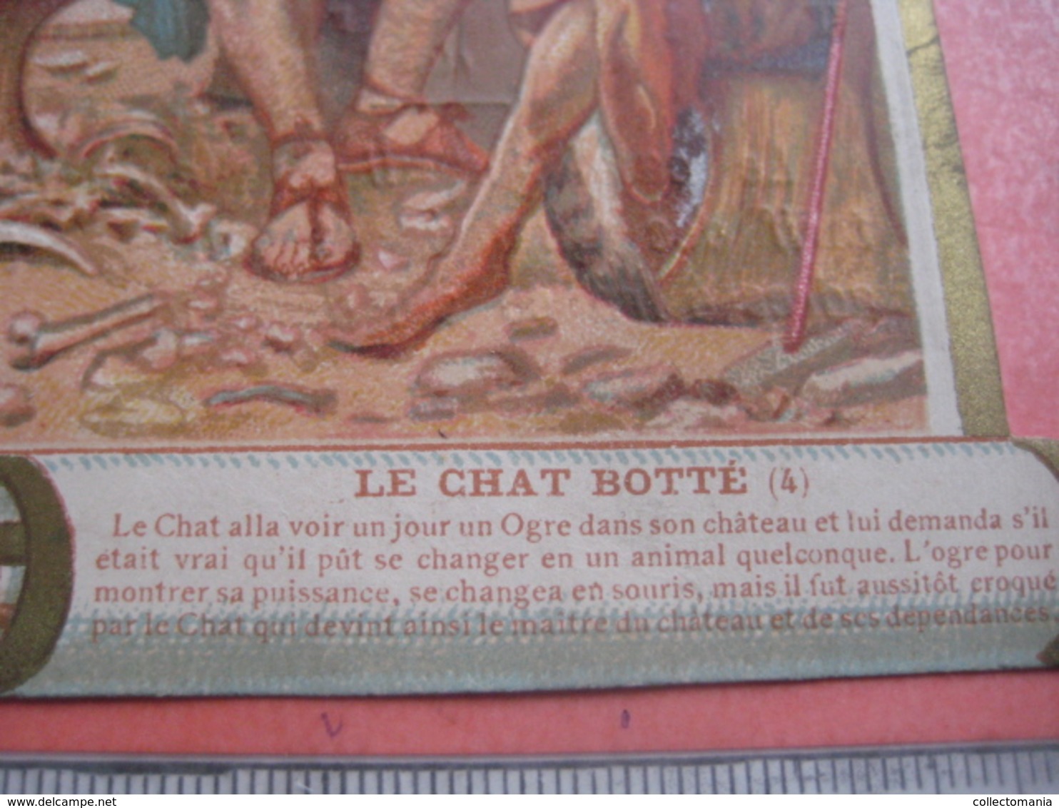 5 chromo cards - RECLAME POULAIN - De gelaarsde kat - le chat botté - Pussy in boots, cat - circa 1890 - PERAULT