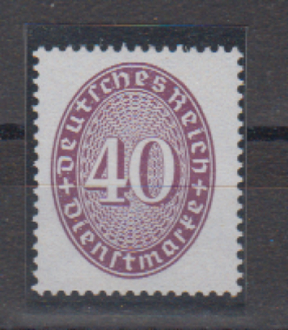 Dt.Reich Dienstmarke MiNo. 121Y ** Liegendes WZ, Waagerechte Riffelung (40,00) - Ungebraucht
